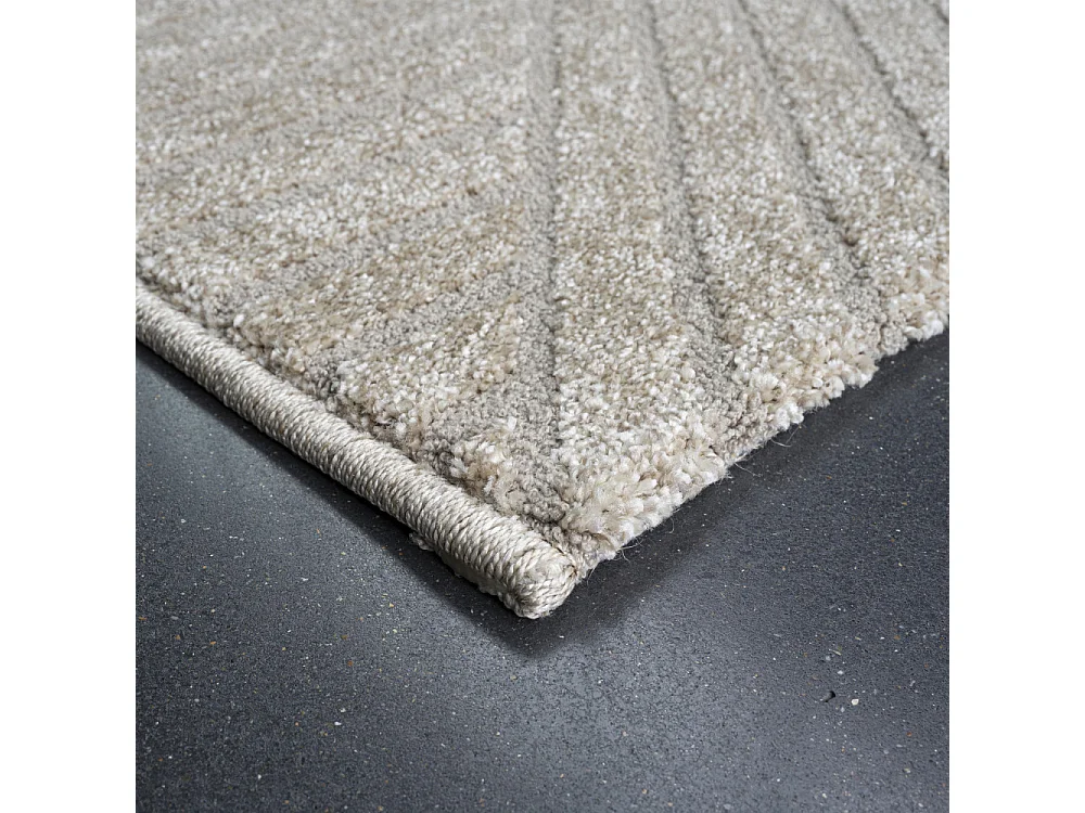 Dixie III - Tapis contemporain à motif géométrique -  Beige - 160x230cm