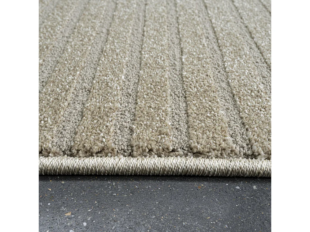 Dixie III - Tapis contemporain à motif géométrique -  Beige - 160x230cm