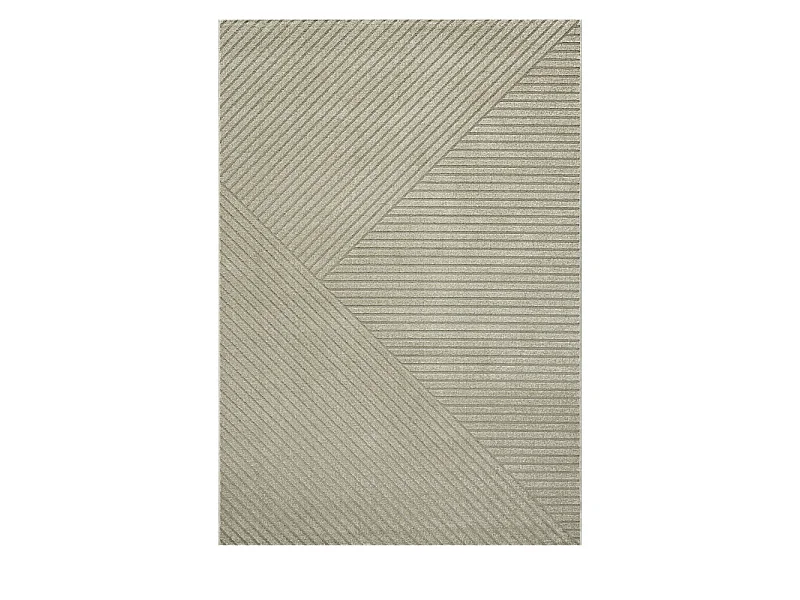 Dixie III - Tapis contemporain à motif géométrique -  Beige - 160x230cm