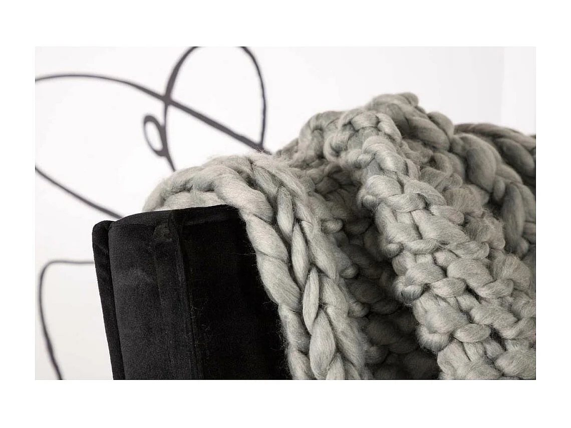 Kate plaid 170x130cm grijs.