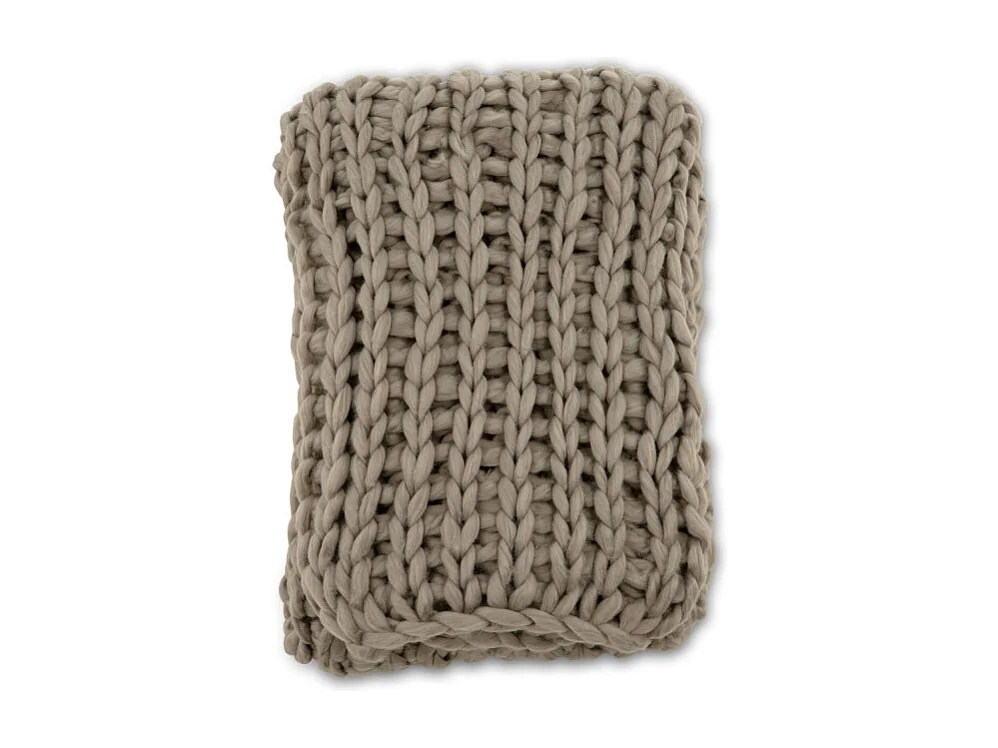 Kate plaid 170x130cm bruin.