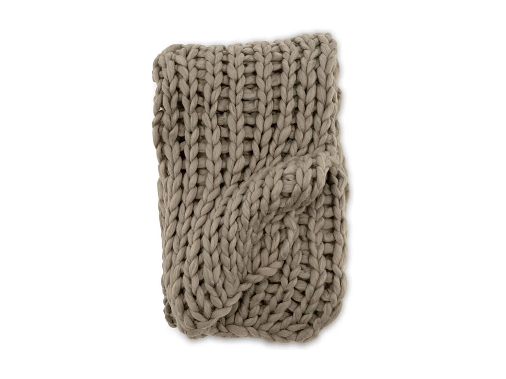 Kate plaid 170x130cm bruin.