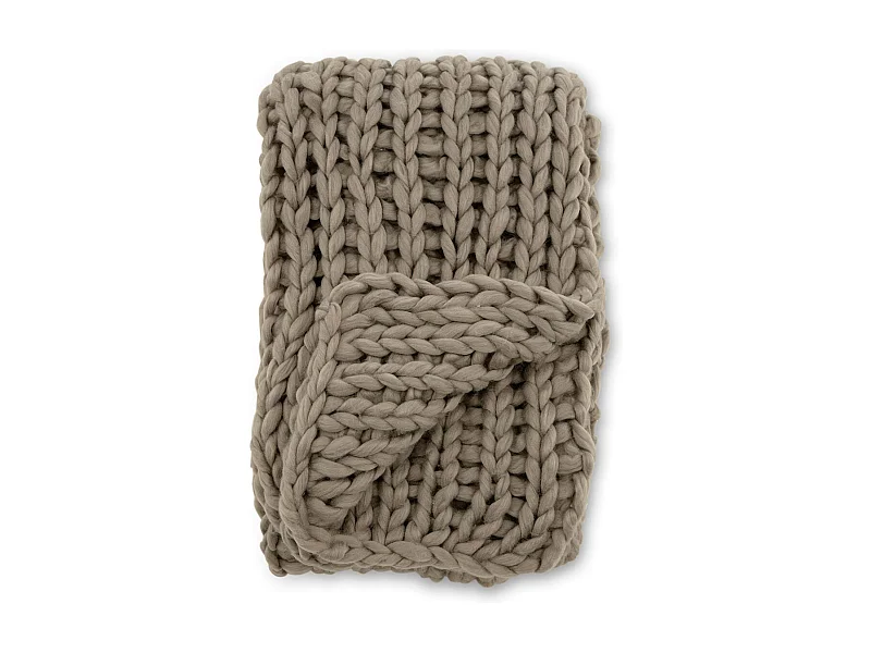 Grobmaschige Sofaüberwürfe aus Polyester Kate 170 x 130 cm