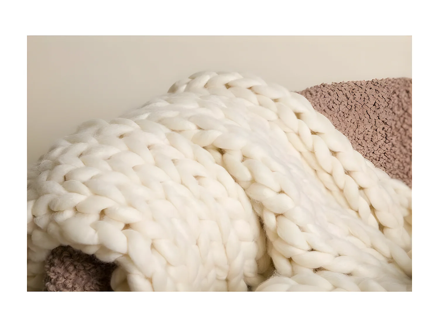 Kate plaid 170x130cm offwhite.