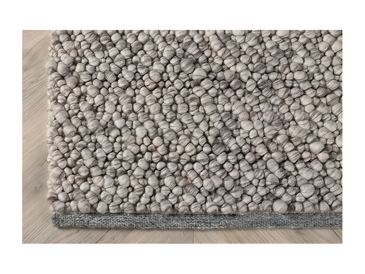 Hellgrauer Viskose- und Wollteppich Jajru 300 x 200 cm