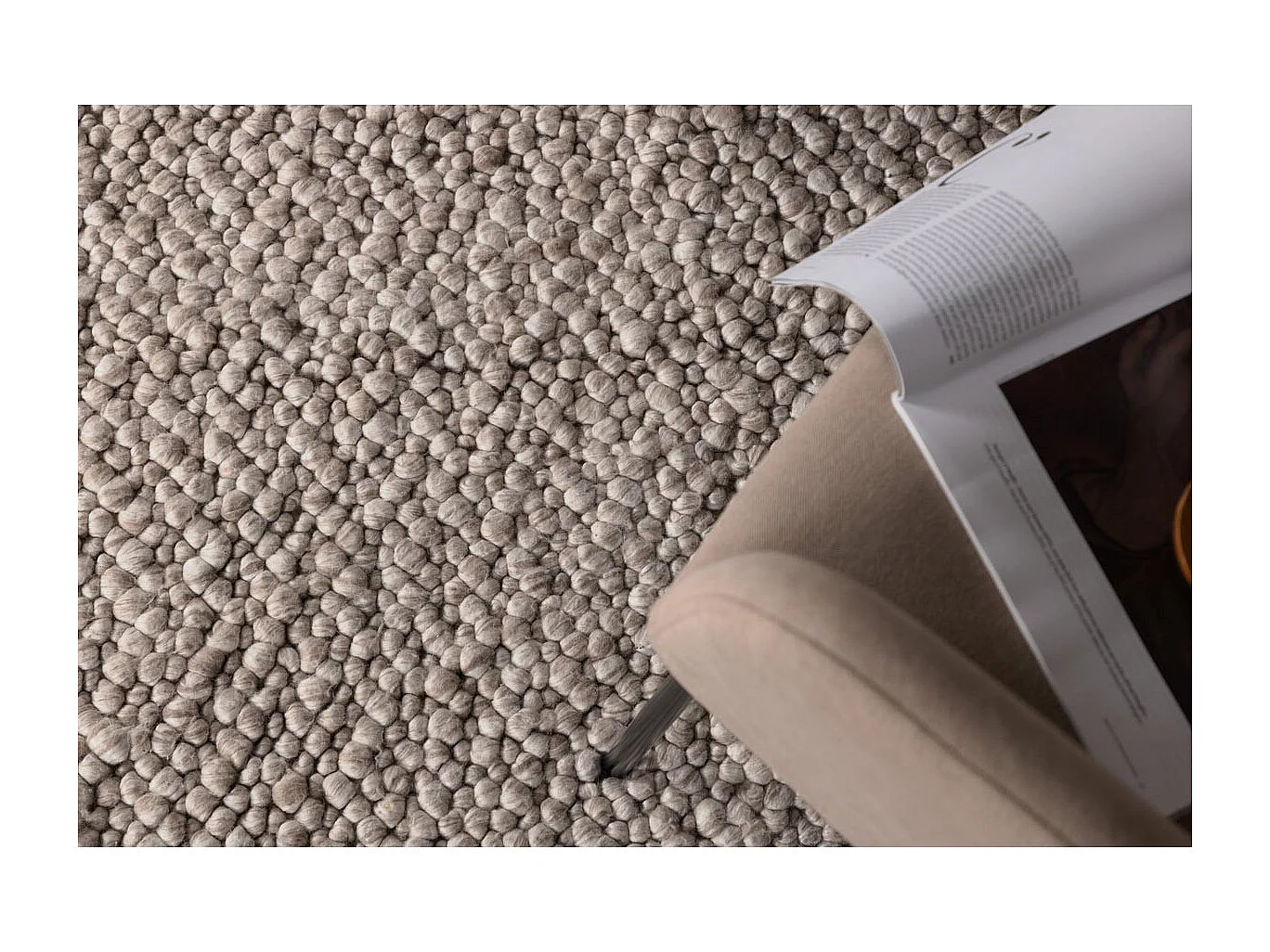 Tapis Déco en Laine "Jajru" 200x300cm Beige