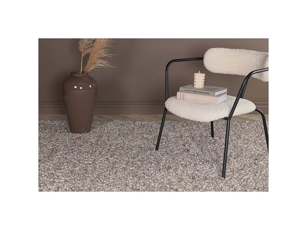 Jajru vloerkleed 350x250 cm wol lichtgrijs.