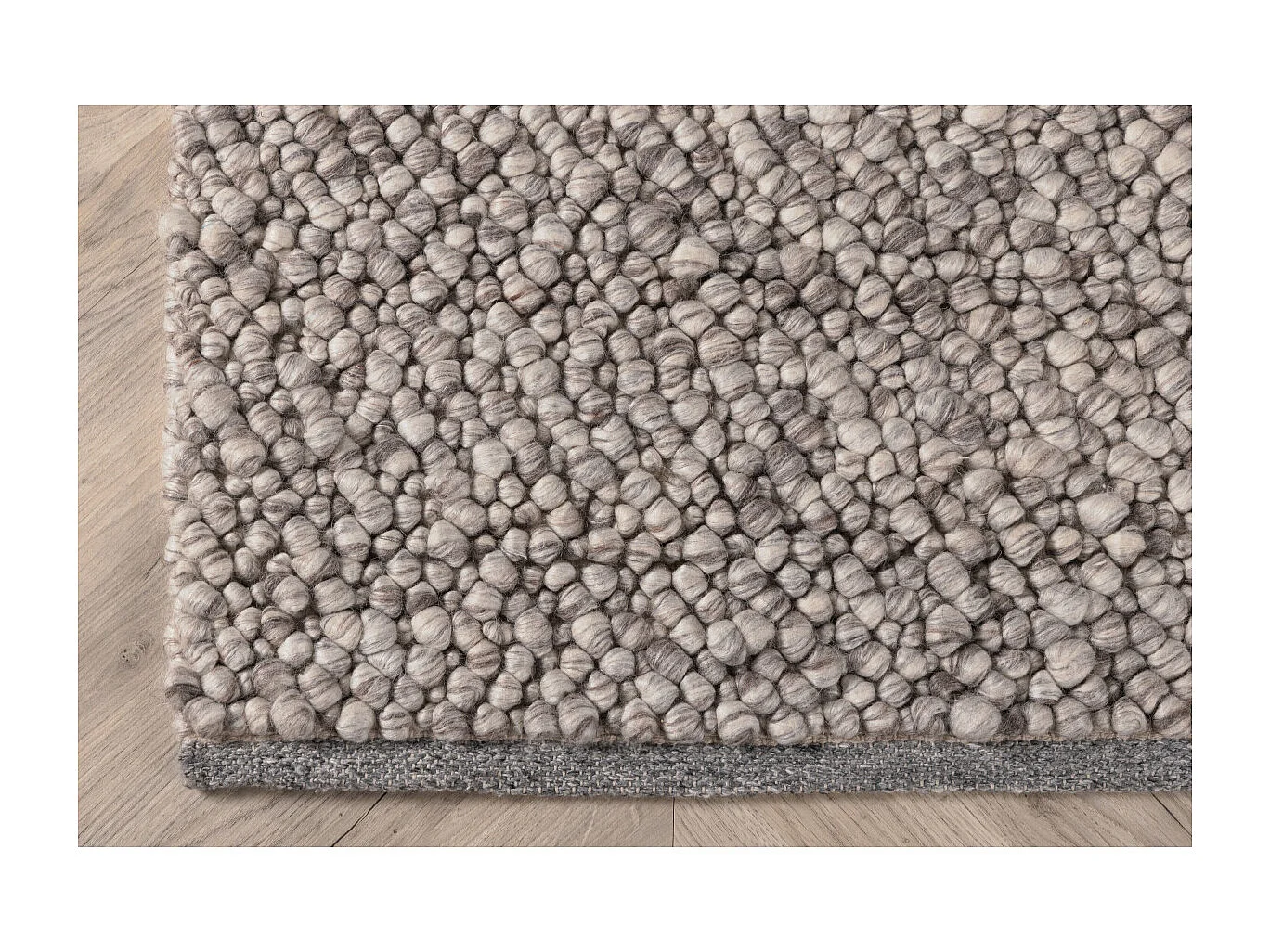 Tapis Déco en Laine "Jajru" 250x350cm Gris Clair