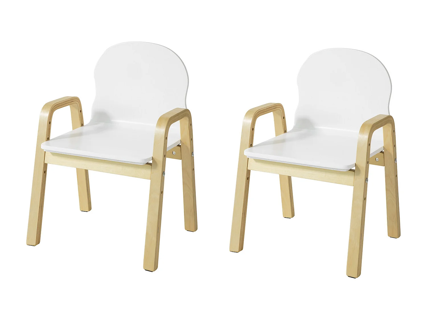 Lot de 2 Chaises Enfant Design Fauteuil pour Enfants avec accoudoirs et Dossier Chaise Confortable Haute qualité- Hauteur réglable,SoBuy KMB24-Wx2
