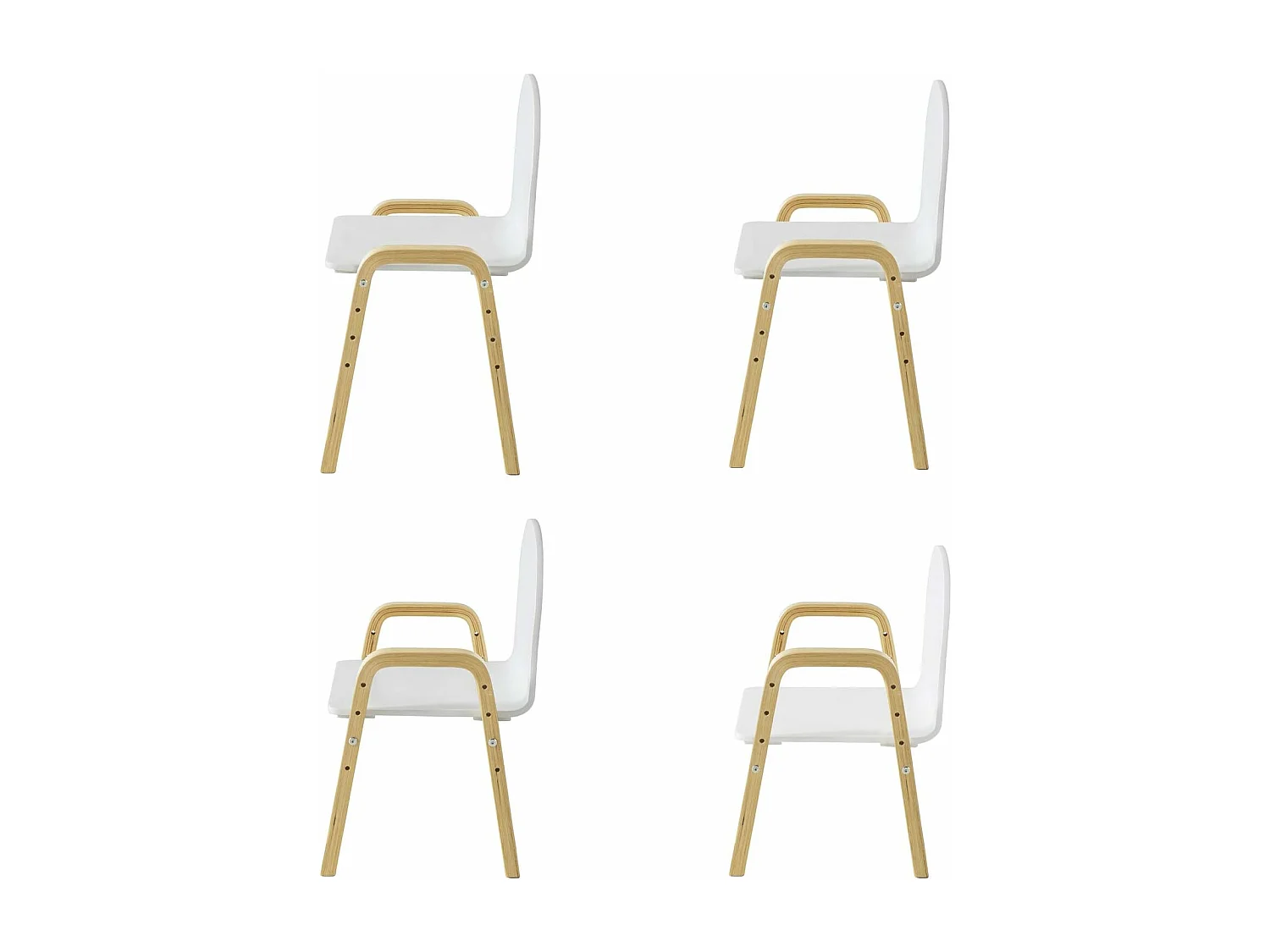 Lot de 2 Chaises Enfant Design Fauteuil pour Enfants avec accoudoirs et Dossier Chaise Confortable Haute qualité- Hauteur réglable,SoBuy KMB24-Wx2