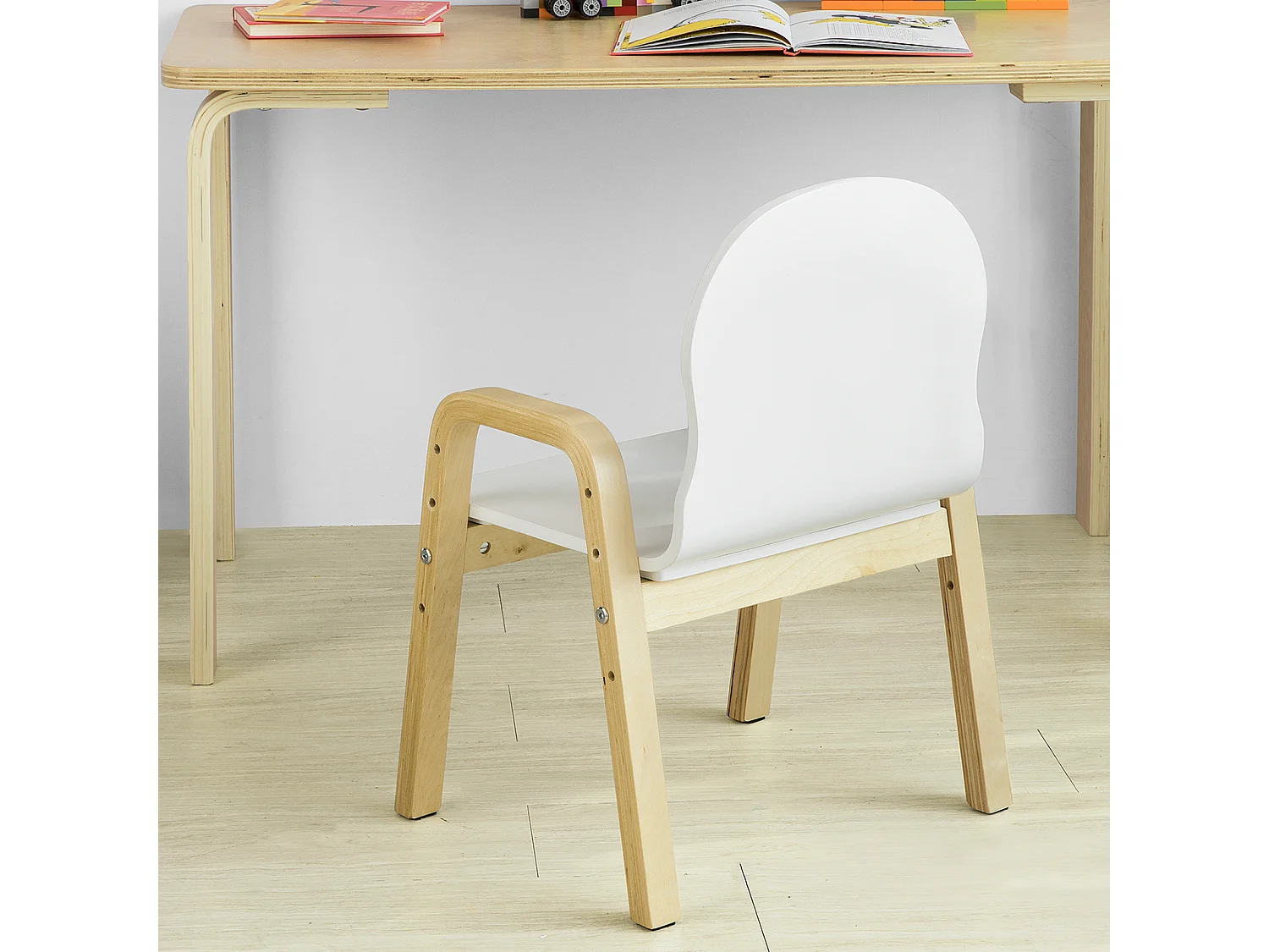 Lot de 2 Chaises Enfant Design Fauteuil pour Enfants avec accoudoirs et Dossier Chaise Confortable Haute qualité- Hauteur réglable,SoBuy KMB24-Wx2