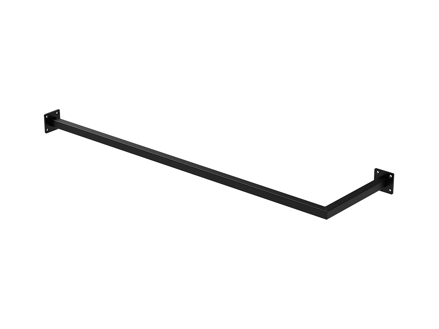 Tringle à vêtements tringle de support noir montage mural porte-manteau 110x30cm