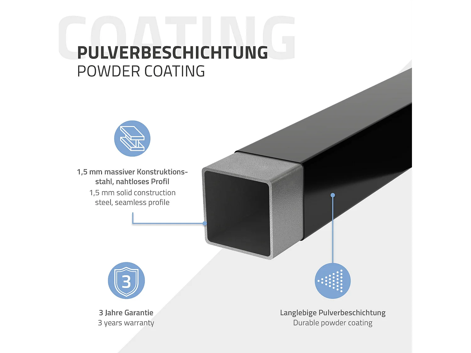 Tringle à vêtements tringle de support noir montage mural porte-manteau 90x30 cm