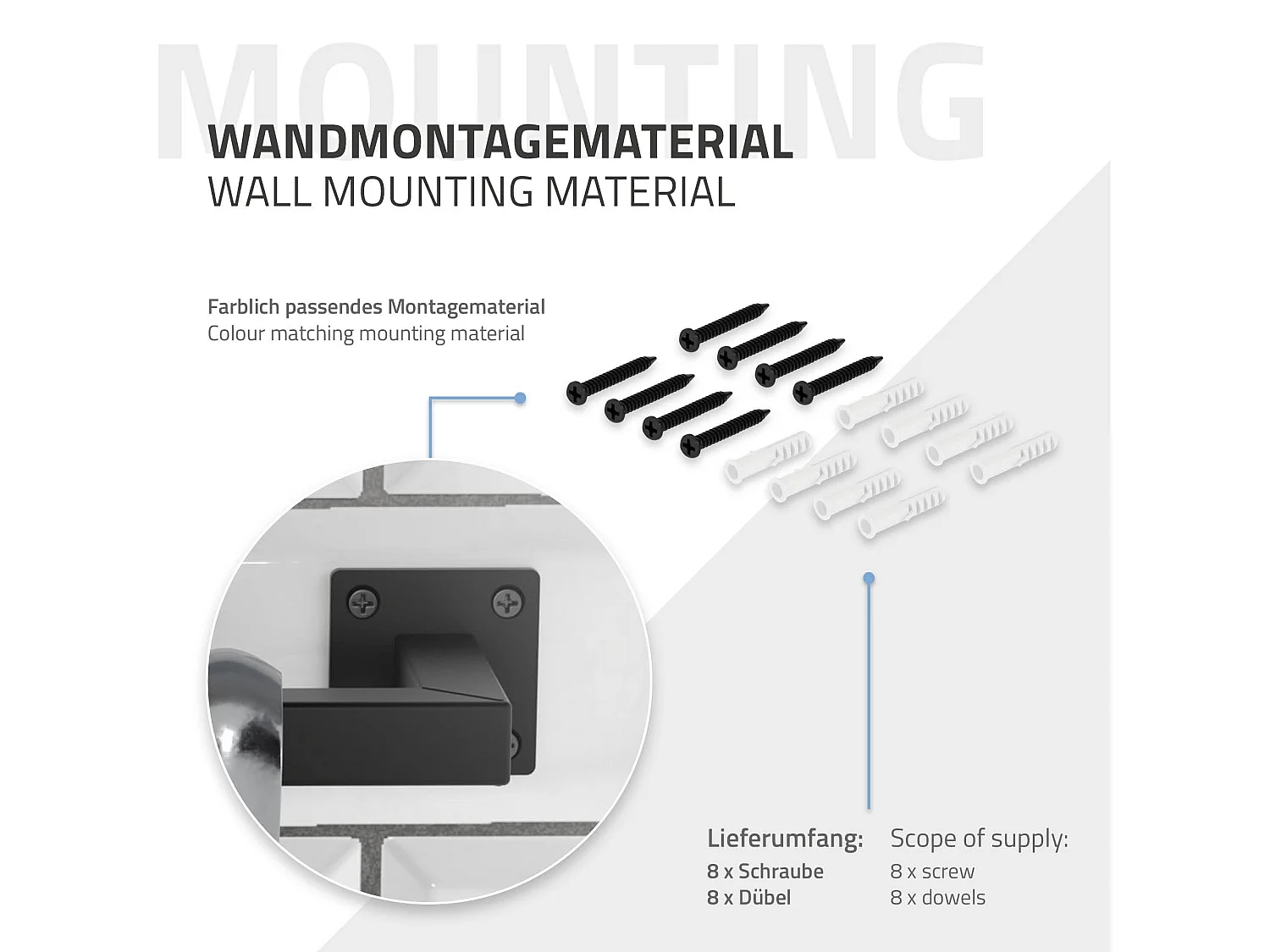 Perchero de pared 110 x 12cm negro para vestidor barra para ropa hasta 50kg