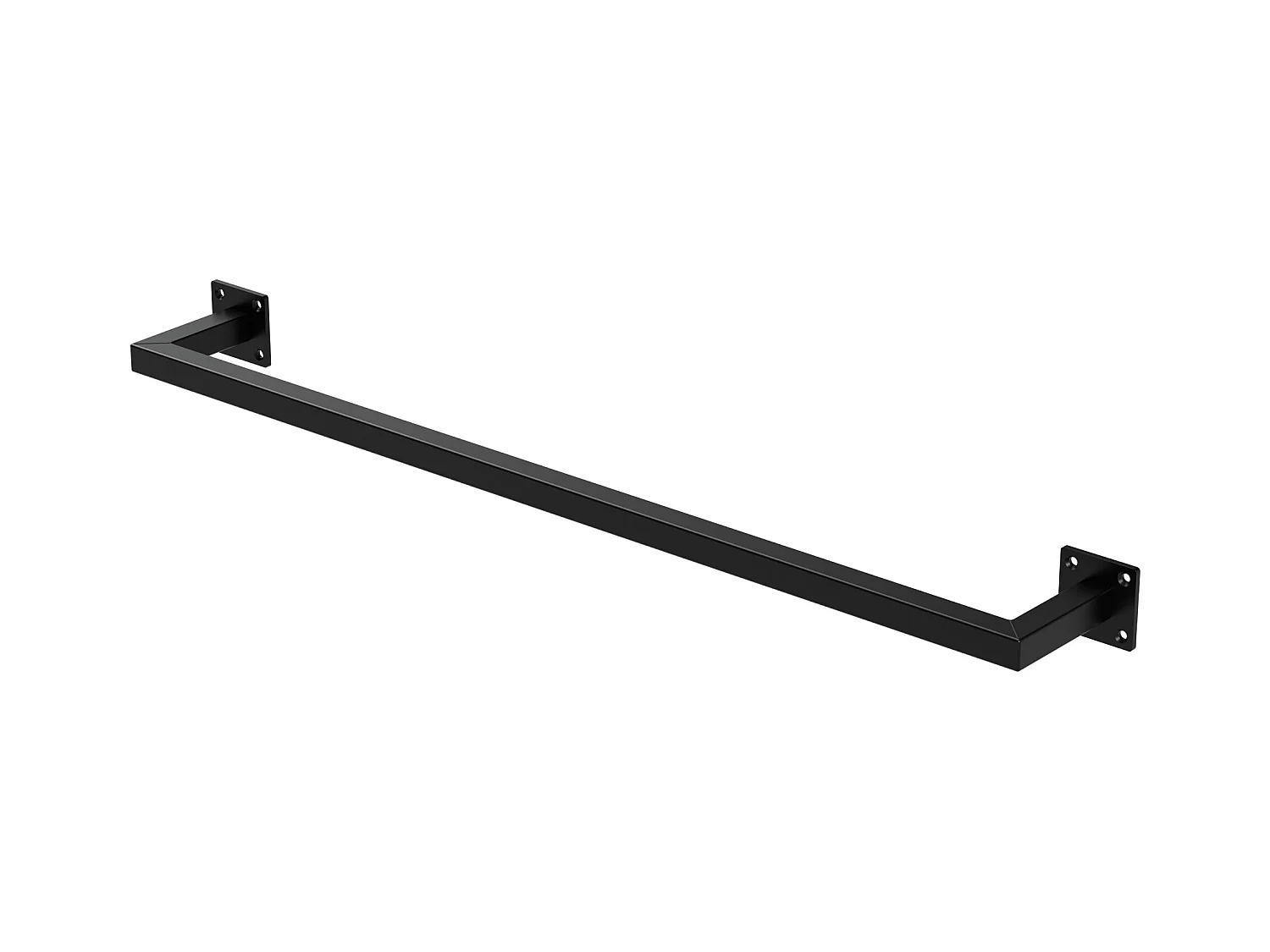 Tringle à vêtements tringle de support noir montage mural porte-manteau 90x12 cm