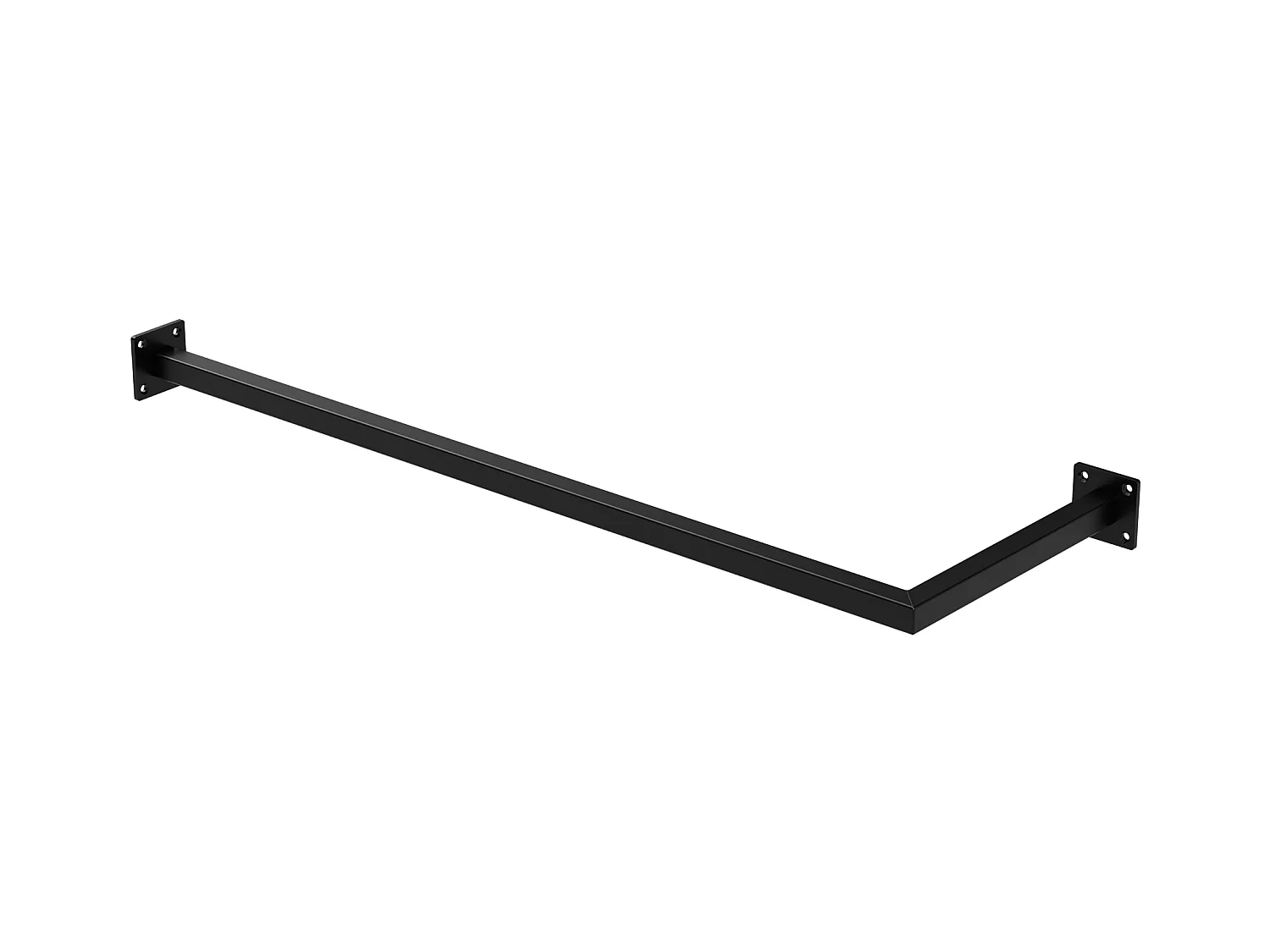 Tringle à vêtements tringle de support noir montage mural porte-manteau 90x30 cm