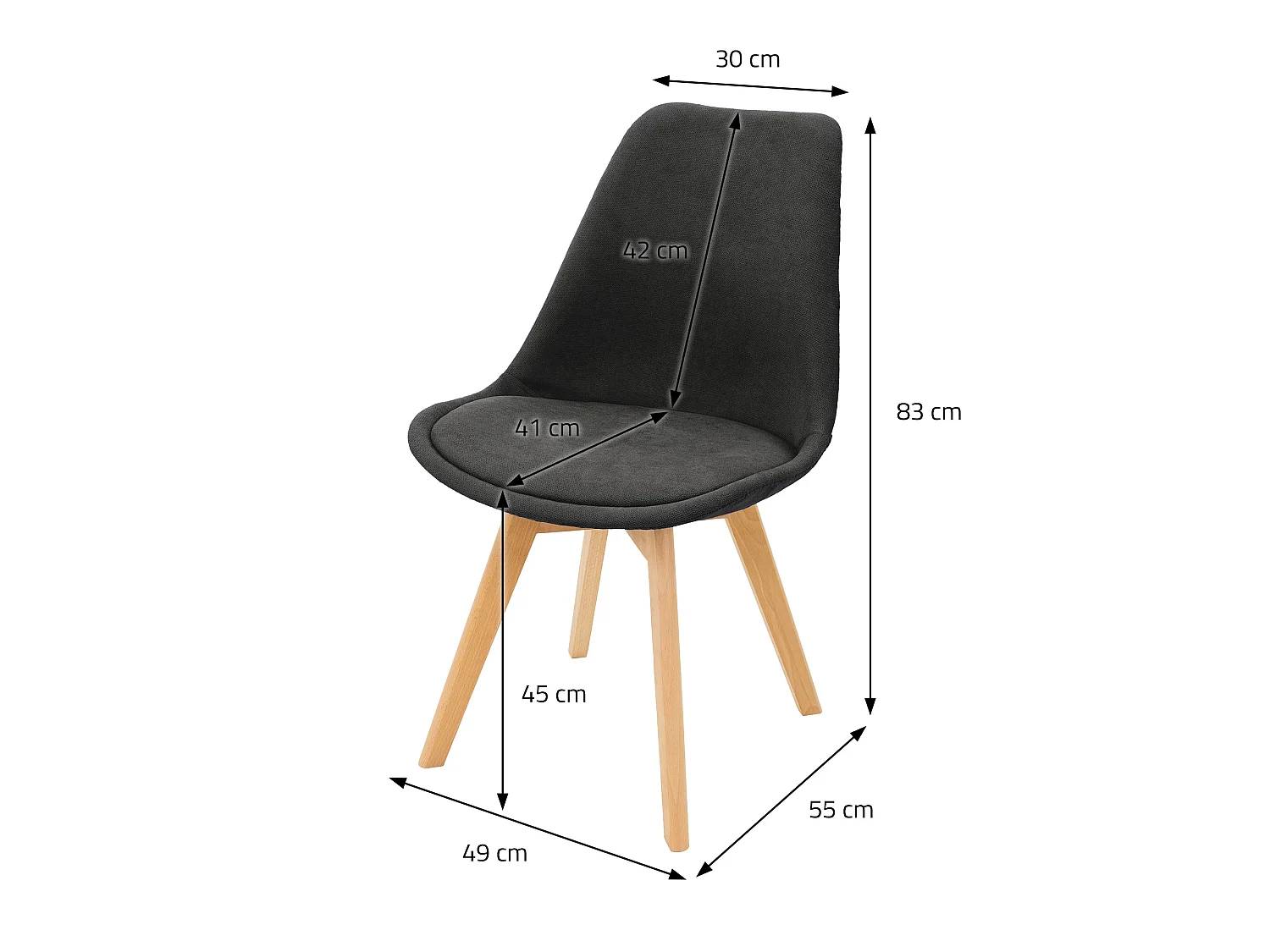 Juego de 4 Sillas de Comedor Sillas de Salón Silla de Cocina Silla de Lino Silla