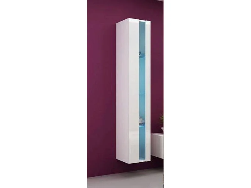 Vitrine Colonne OSLO, CHELSEA 40 cm plusieurs couleurs - Couleur: Blanc