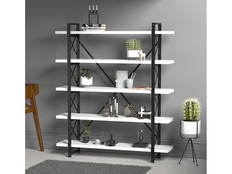 Bibliothèque EVDEMO Blanc 120 cm