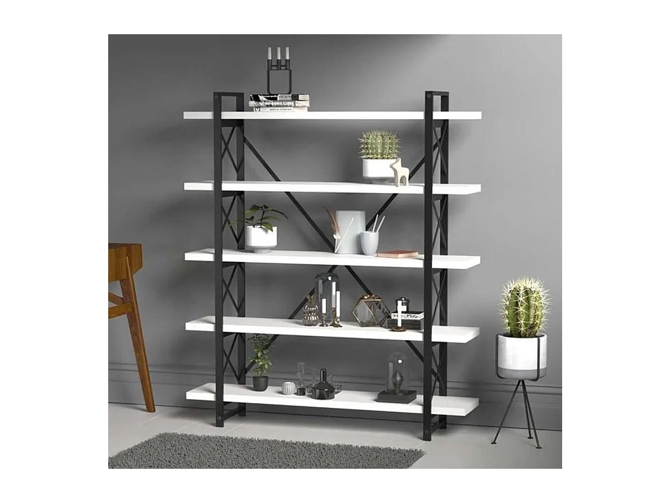 Bibliothèque EVDEMO Blanc 120 cm