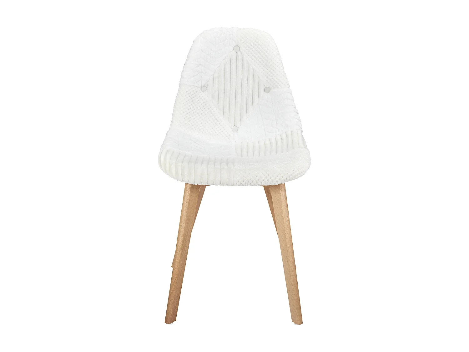 Chaise Scandinave Patchwork Blanc - Lot De 4 Beige, Marron