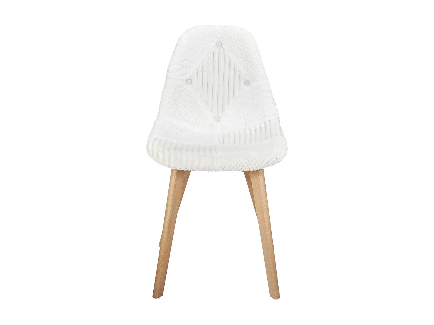 Chaise Scandinave Patchwork Blanc - Lot De 4 Beige, Marron