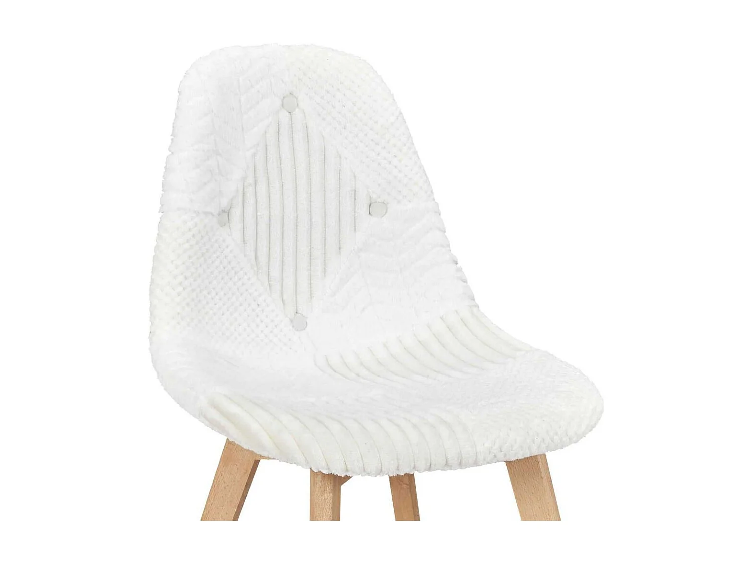 Chaise Scandinave Patchwork Blanc - Lot De 4 Beige, Marron