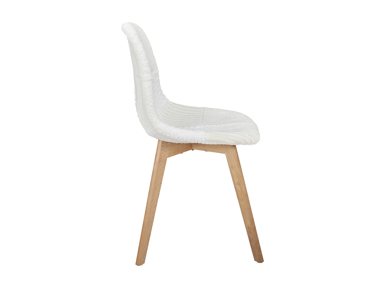 Chaise Scandinave Patchwork Blanc - Lot De 4 Beige, Marron
