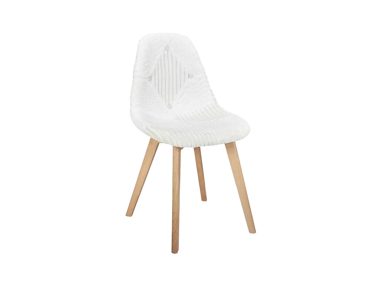 Chaise Scandinave Patchwork Blanc - Lot De 4 Beige, Marron