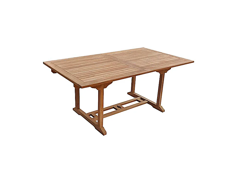 SALENTO - TABLE DE JARDIN EN TECK  - TABLE RECTANGULAIRE EXTENSIBLE - Table de Jardin 180 cm à 240 cm - 6 à 8 Personnes