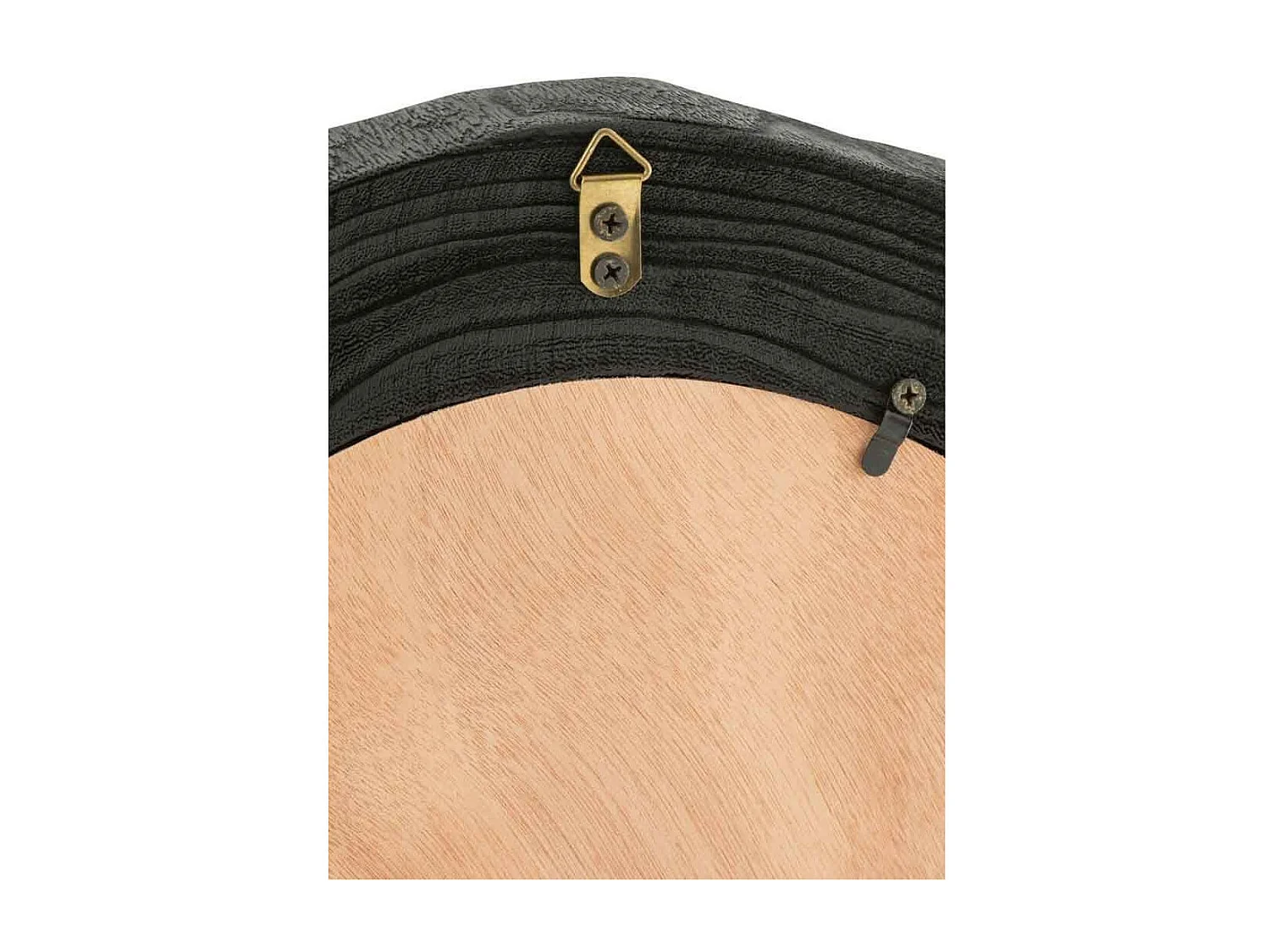 Miroir Mural Déco en Bois "Jenny" 42cm Noir