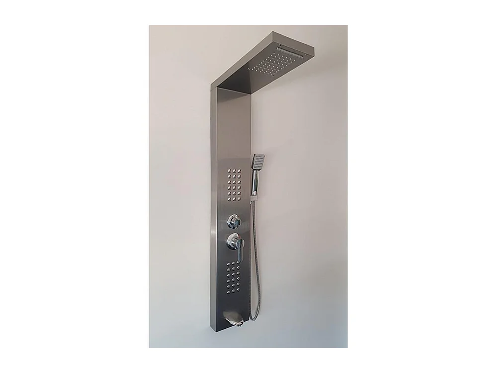 Fra9010 Colonne d'hydromassage 90 degrés satiné en acier inoxydable 18/10