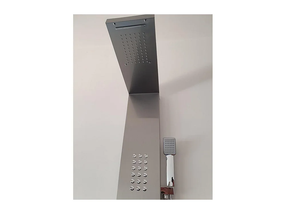Fra9010 Colonne d'hydromassage 90 degrés satiné en acier inoxydable 18/10
