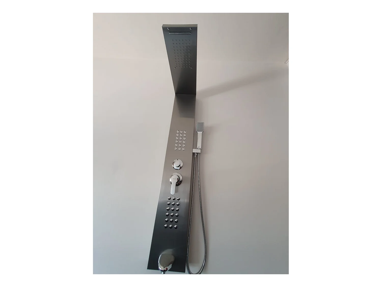 Fra9010 Colonne d'hydromassage 90 degrés satiné en acier inoxydable 18/10