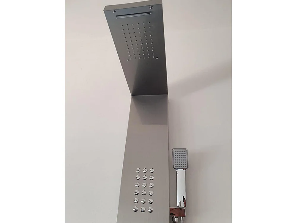 Fra9010 Colonne d'hydromassage 90 degrés satiné en acier inoxydable 18/10