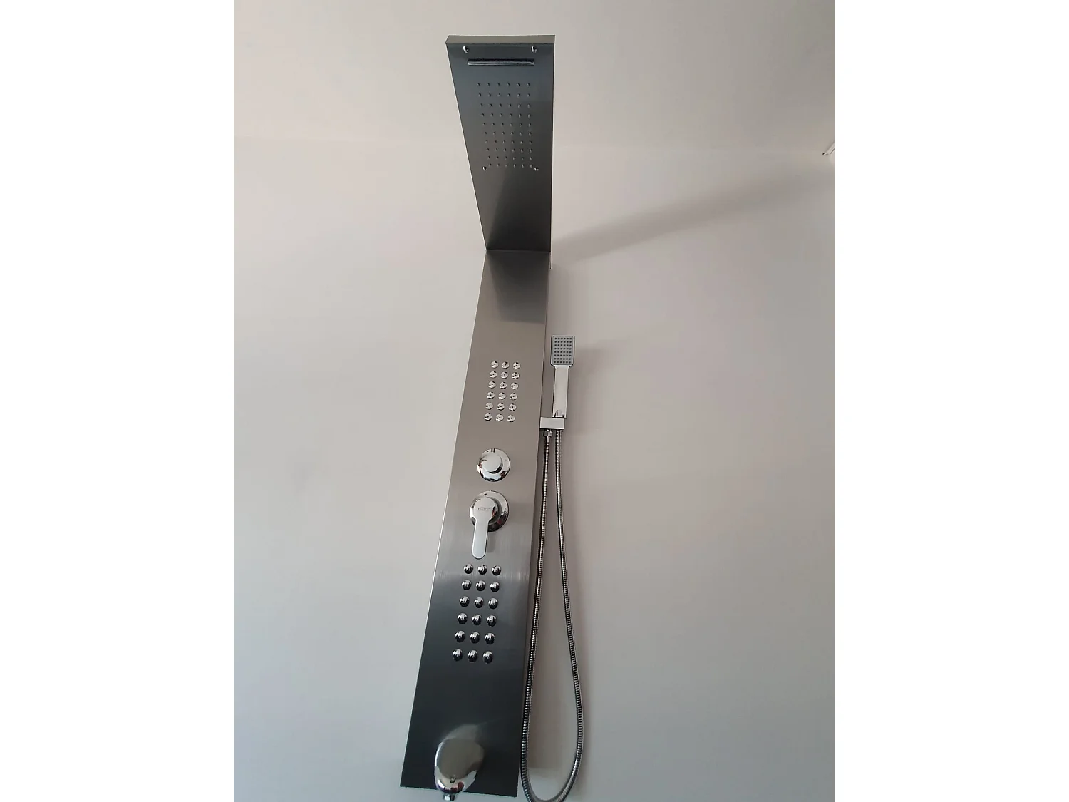 Fra9010 Colonne d'hydromassage 90 degrés satiné en acier inoxydable 18/10