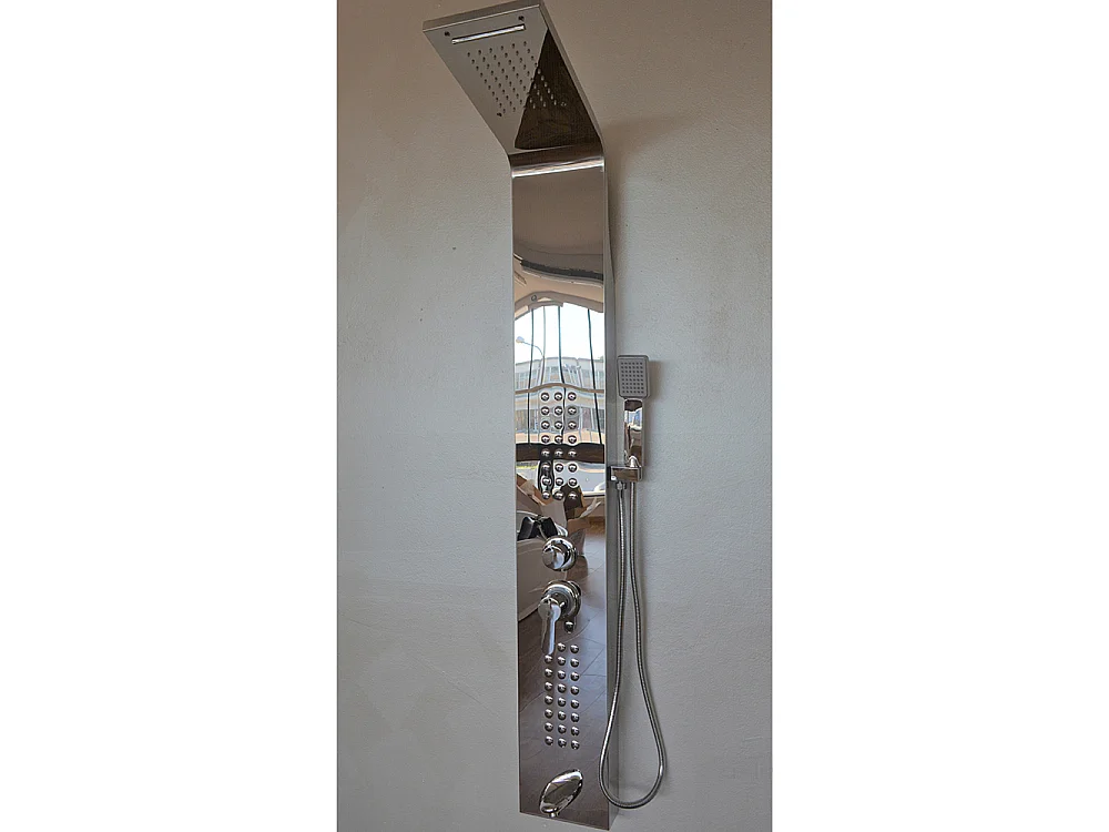 Hydromassagesäule Fra9010, verchromt aus Edelstahl 18/10