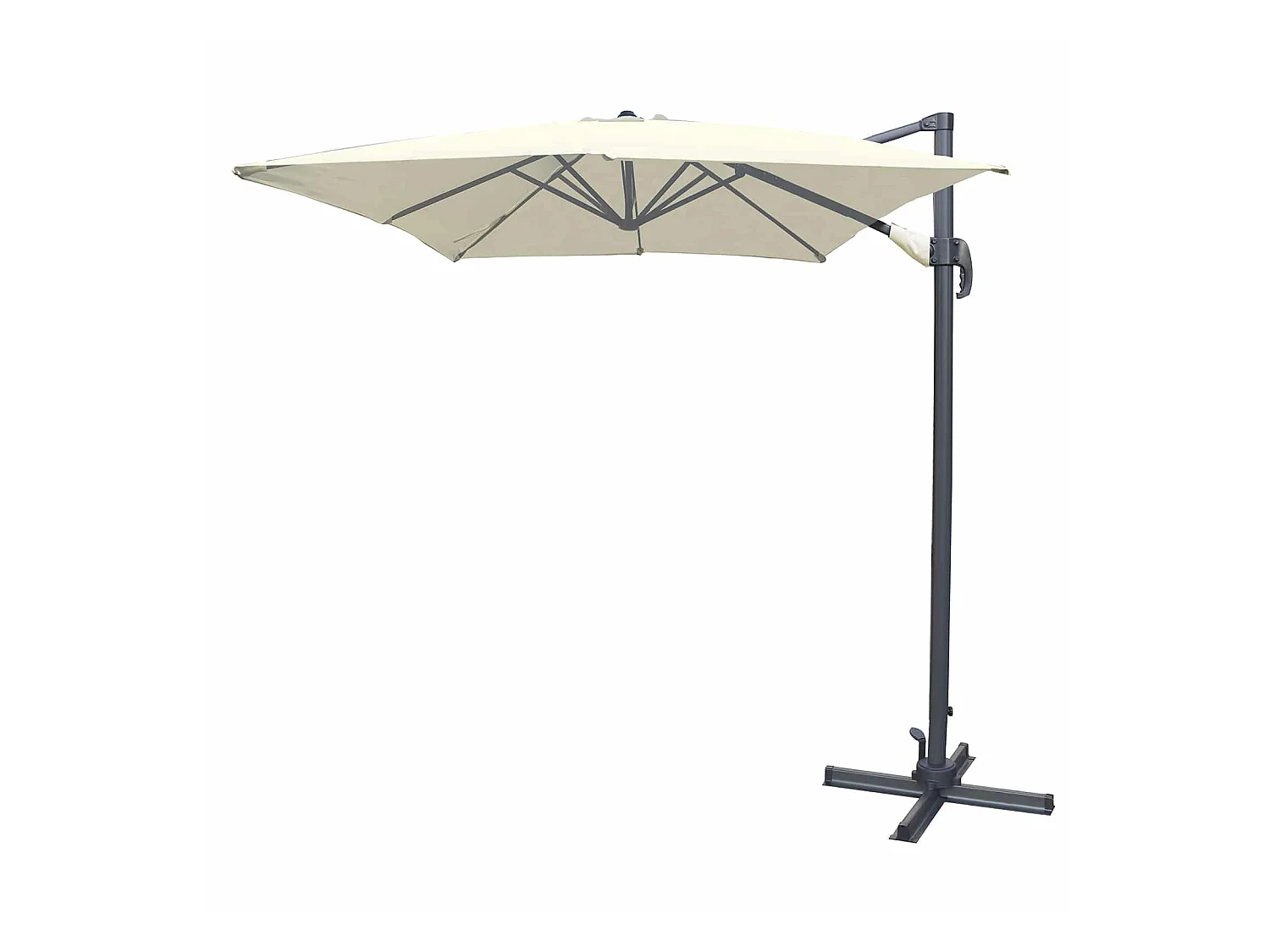 Parasol Déporté Jardin Chillvert Roma Mini Aluminium 300x200x260 cm