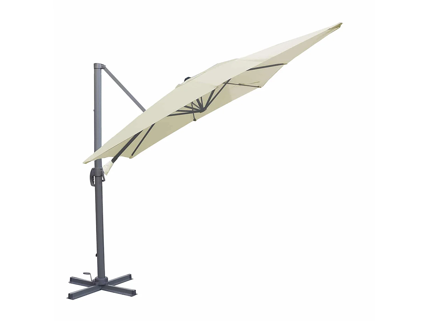 Parasol Déporté Jardin Chillvert Roma Mini Aluminium 300x200x260 cm