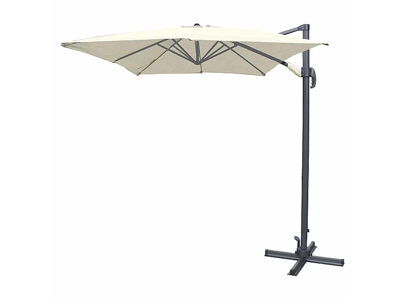 Parasol Déporté Jardin Chillvert Roma Mini Aluminium 300x200x260 cm
