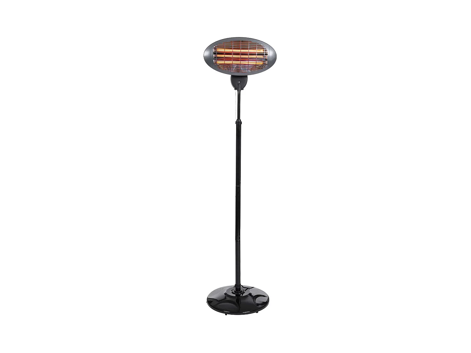 Chauffage Radiant à Quartz pour Extérieur 2000W Kekai Terrace avec Hauteur Réglable 120-210 cm avec 3 Tubes Radiants