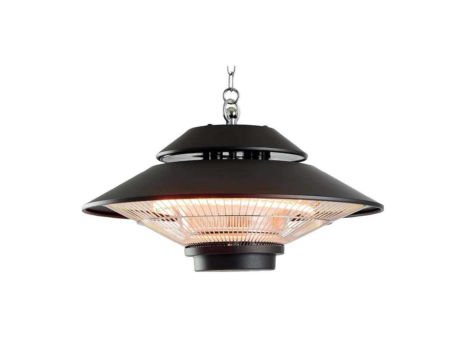 Chauffage Électrique Infrarouge Halogène 1500W Int. et Ext. Kekai Design Suspendu 42,5x42,5x24cm Télécommande incluse