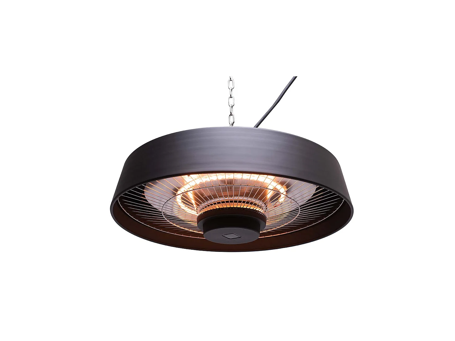 Chauffage Électrique Infrarouge Halogène 2000W Int. et Ext. Kekai Top Design Suspendu 48,5x48,5x21,6cm Télécommande