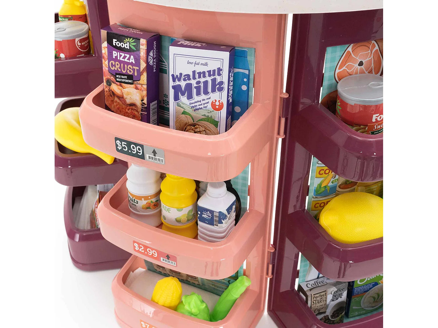 Supermarché Jouet Robincool Market 51x27x78 cm avec Balance Scanner avec Son et Lumière Accessoires Inclus