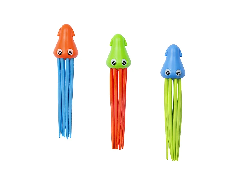 Jeu de Piscine Bestway Squiggle Wiggle avec Pieuvres de Couleurs Bleu Orange Vert pour Enfants à Partir de 3 Ans