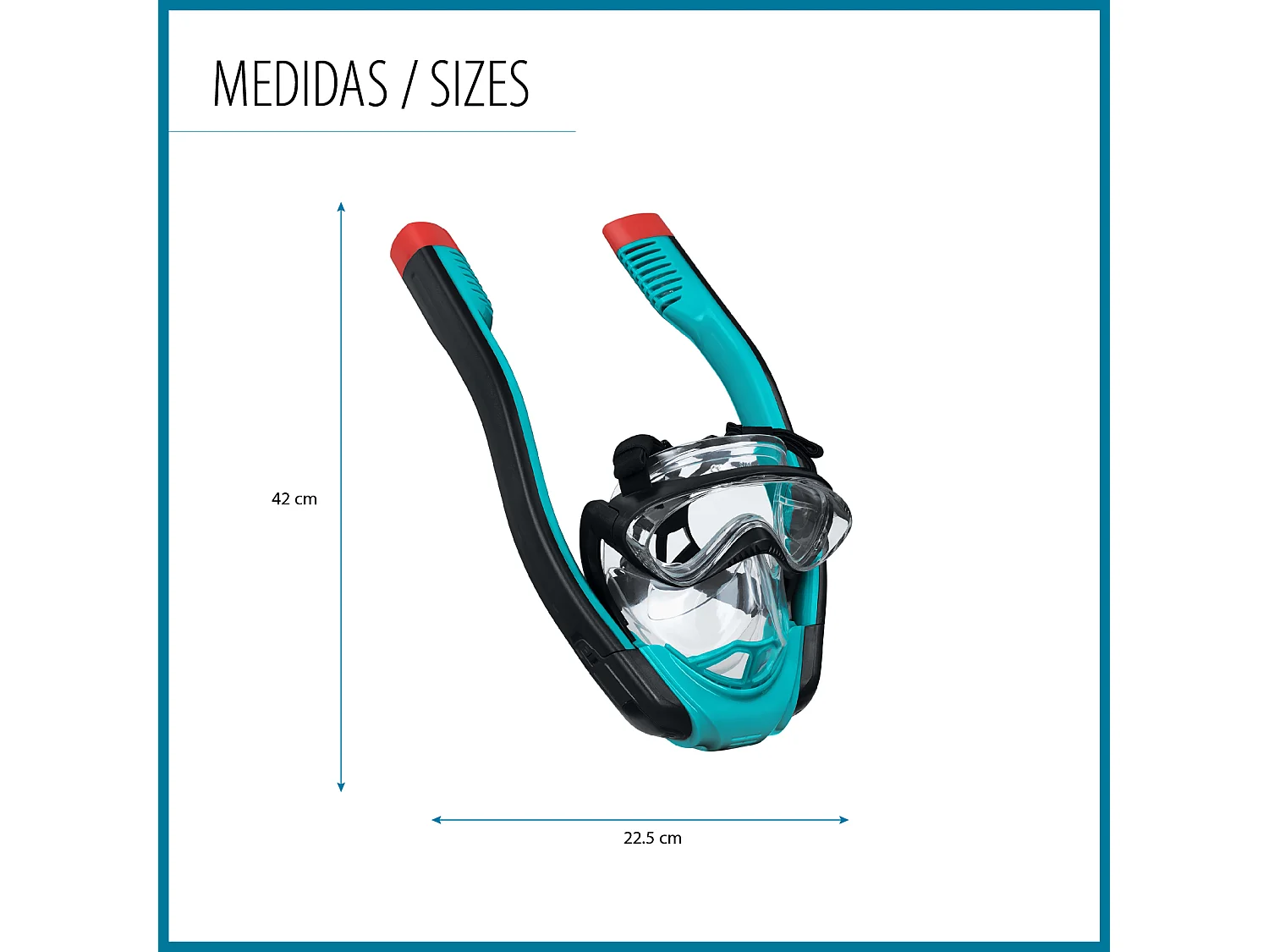 Masque de Plongée Complet avec Tuba pour Adultes Bestway Flowtech Taille L/XL avec Vision Complète à 180°