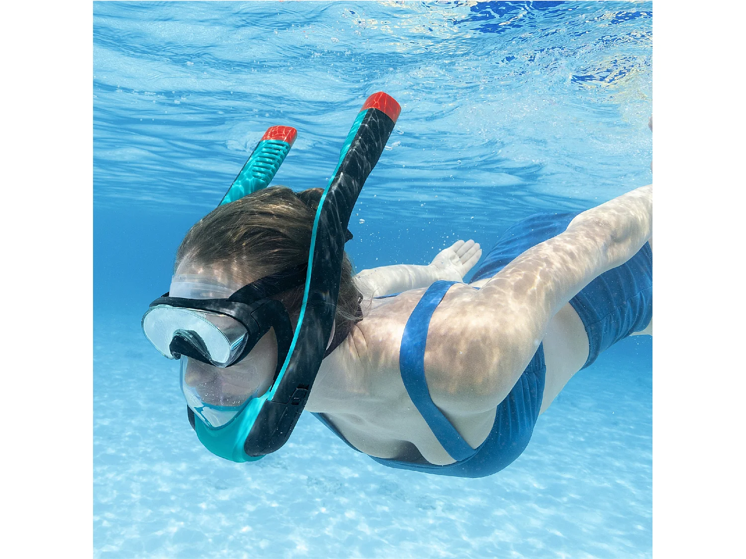 Masque de Plongée Complet avec Tuba pour Adultes Bestway Flowtech Taille S/M avec Vision Complète à 180°