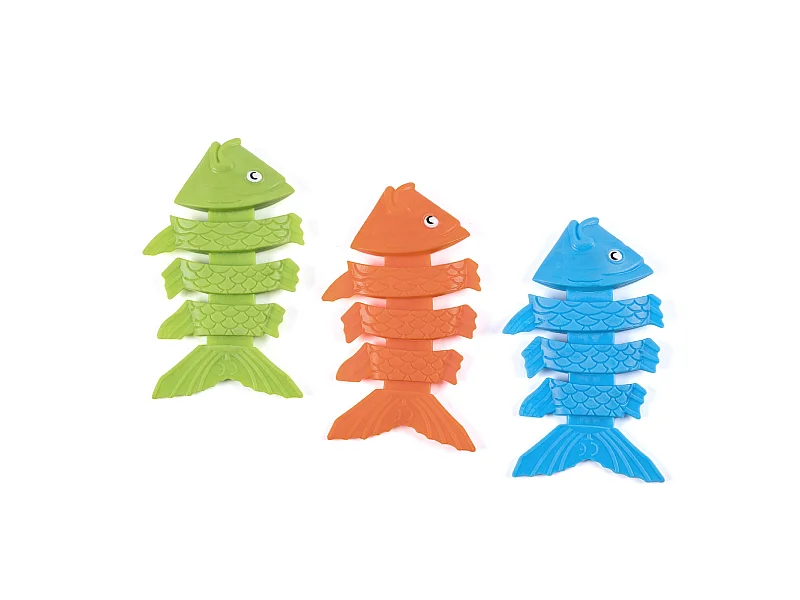 Jeu de Piscine Bestway Squiggle Wiggle avec Poissons de Couleurs Bleu Orange Vert pour Enfants à Partir de 3 Ans