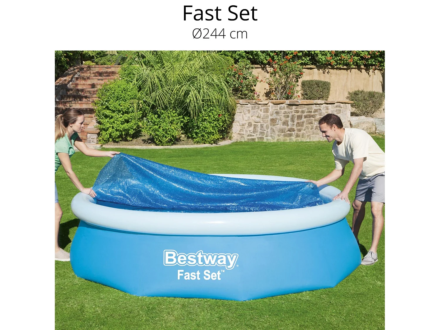 Bâche Solaire pour Piscine Hors-sol Bestway Ø210 cm Ronde