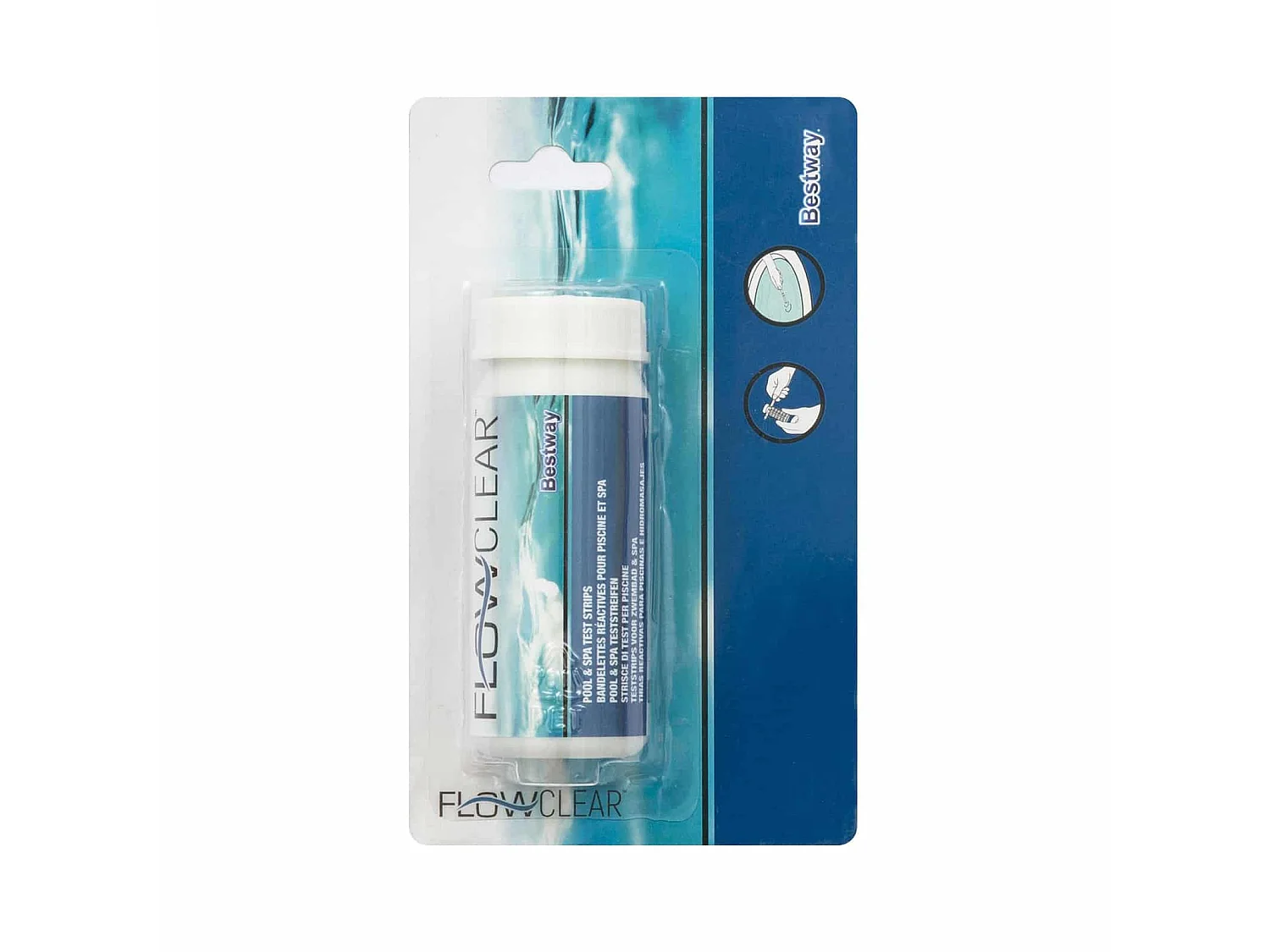 Bandelettes Bestway 50 pour Piscines et Spas - pH, Chlore et Chaux 3 en 1
